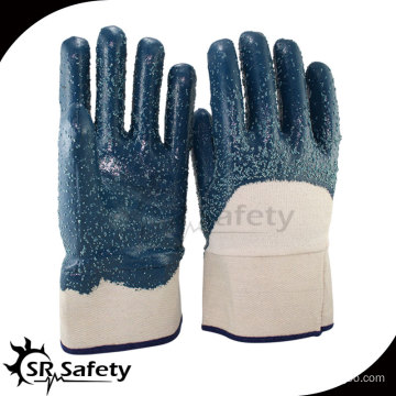 Best jersey liner nitrile 3/4 coated gloves,work gloves,safety cuff /Oil resistant gloves